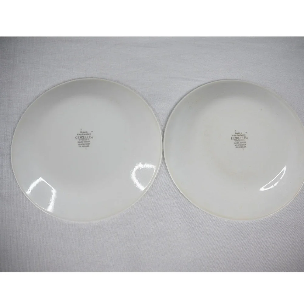 Corelle City Block Plate Set 5pc White Black Geometric Good Vitrelle USA